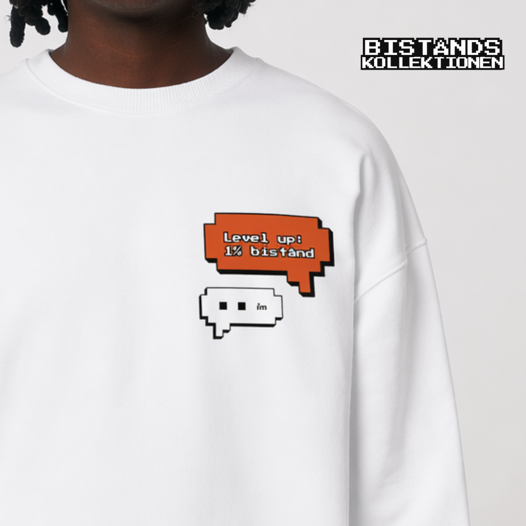 Sweatshirt – Level up: 1% Bistånd