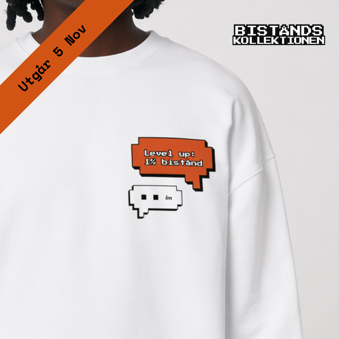 Sweatshirt – Level up: 1% Bistånd